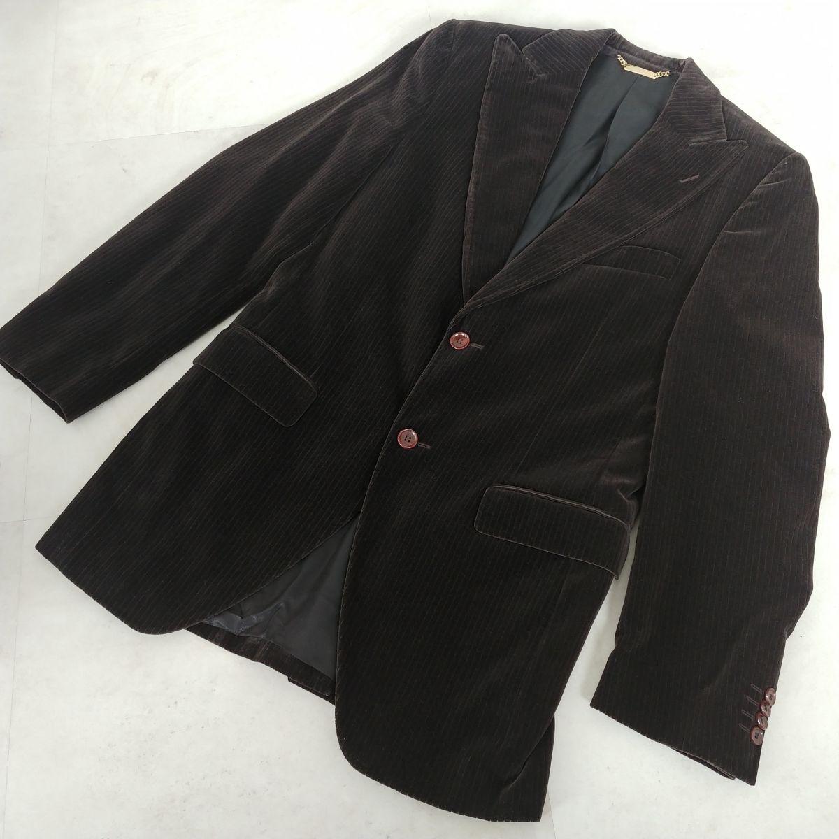 [*1 иен старт *]DOLCE & GABBANA Dolce & Gabbana мужской велюр tailored jacket оттенок коричневого мода MA509