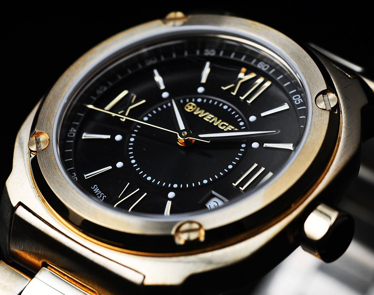 新品1円 ウエンガーWENGER黄金のスイス製時計 100m防水 視認性高くシンプルで飽きの来ないデザインSWISS MILITARY ボーイズ 腕時計の画像3