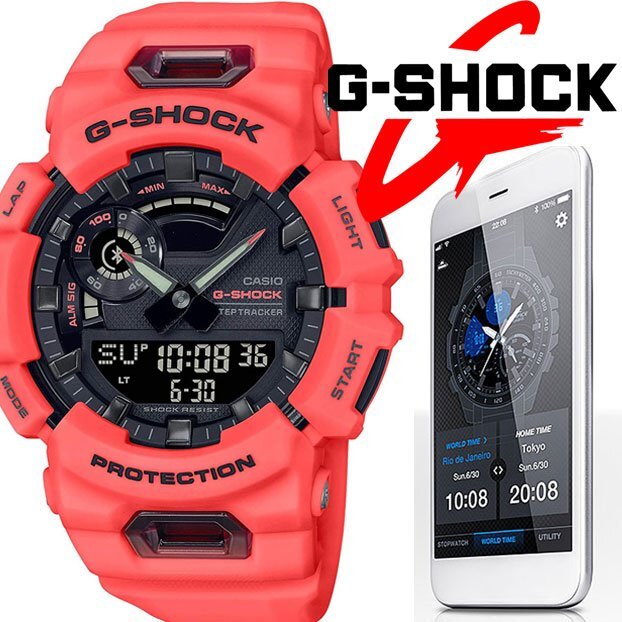 新品1円 Gショック【スマホGPS連動】ランニングウォッチ 200m防水 オレンジ カシオ 腕時計 G-SHOCK メンズ 200m防水 CASIO 逆輸入_画像1