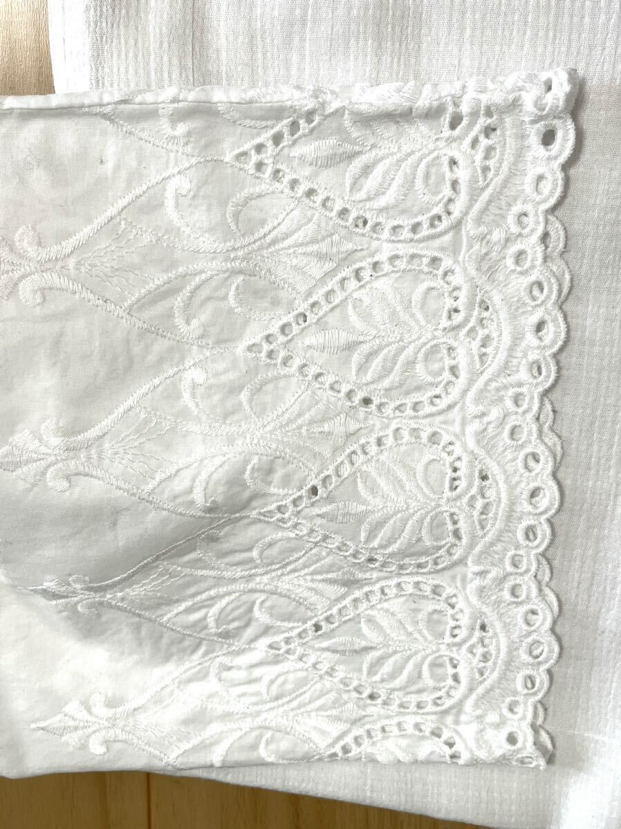 美品 Jupiterジュポネ 半襦袢 ホワイト ノーマル（衣紋控え目） 半衿付き フリーサイズの画像9