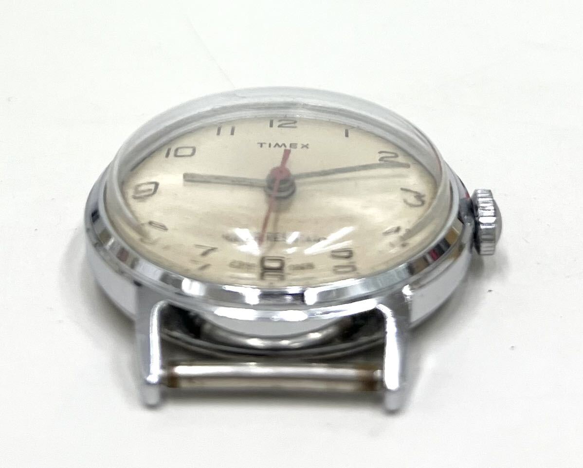 AK◆ 稼働品 TIMEX タイメックス WATER RESISTANT 手巻き 腕時計 3針 アンティーク レトロ ケースのみ 現状品の画像5