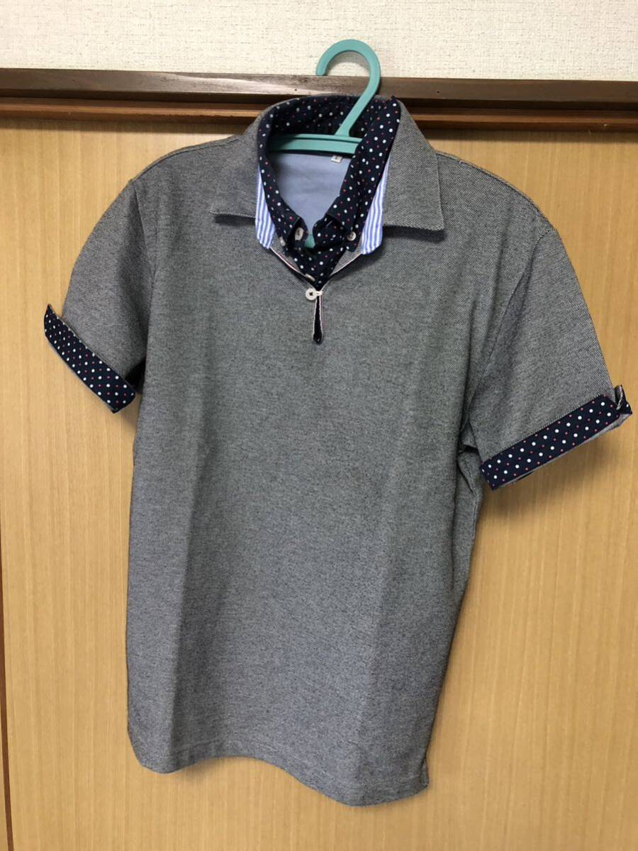  Takeo Kikuchi TK short sleeves size L polo-shirt gray 