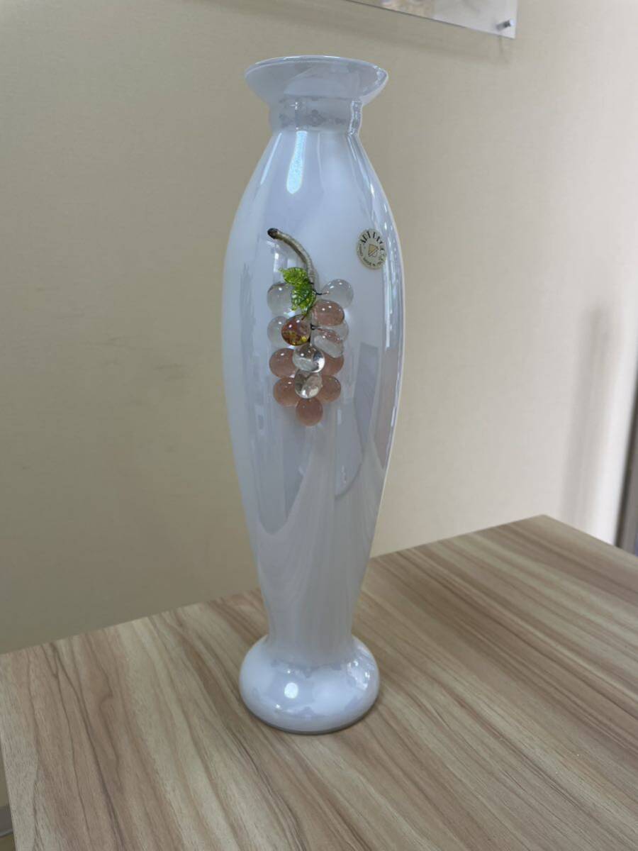 O1円～！！ムラーノ murano ベネチアングラス ガラスベース ムラノ 花瓶 葡萄 ぶどうの画像1