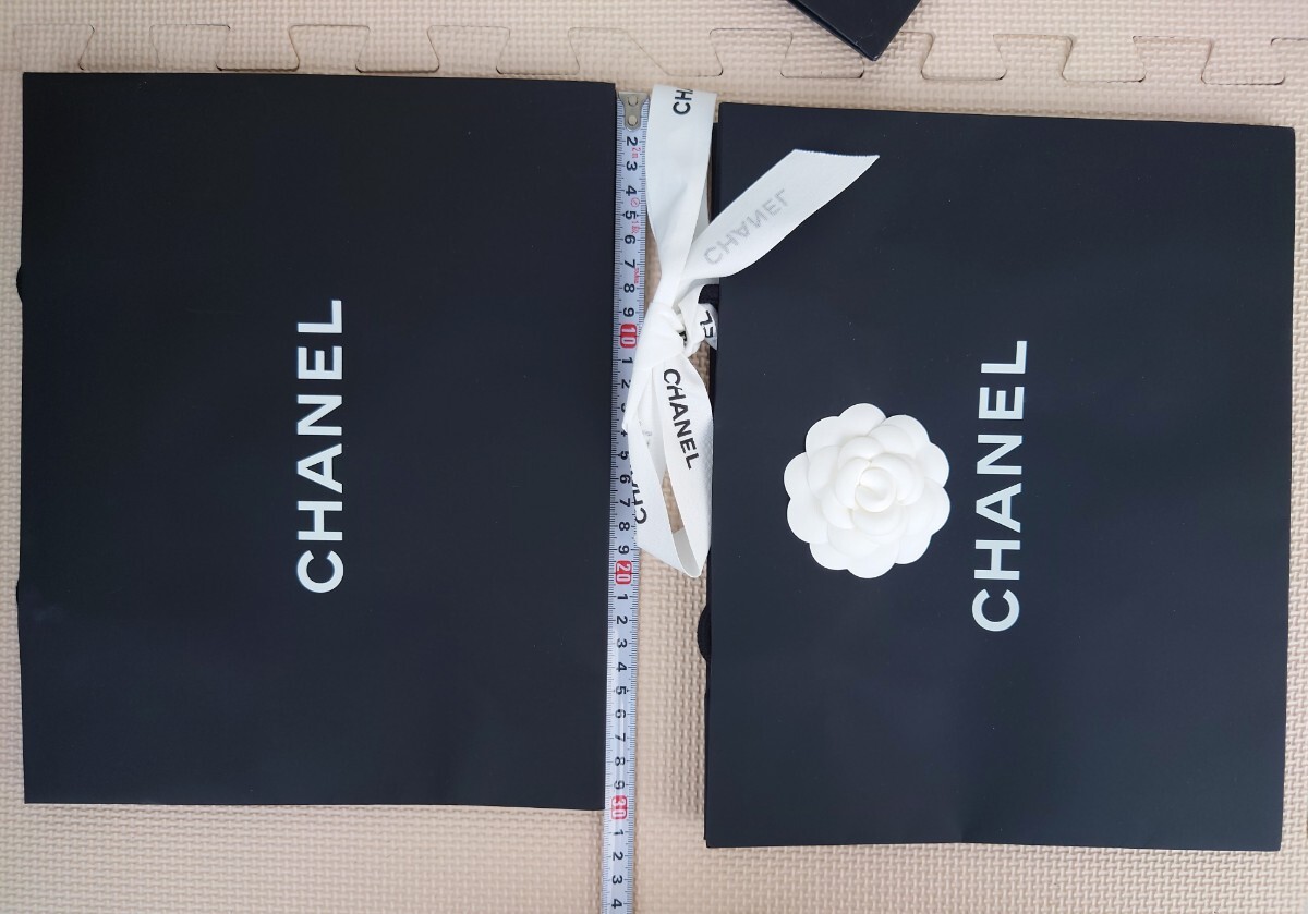 CHANEL 紙袋 10枚 セットまとめて ブランド ショッパー シャネル ショップ袋 ロゴ 黒 ブラックの画像4