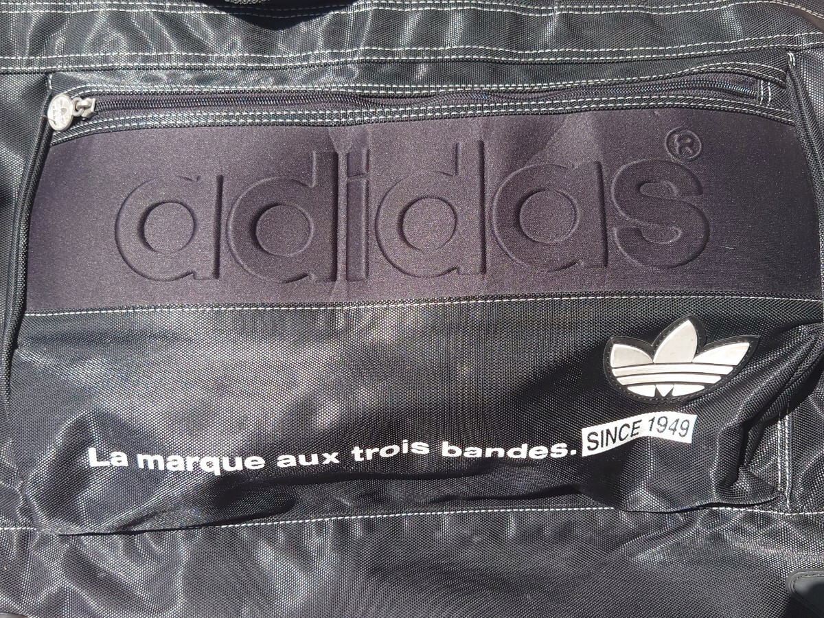 adidas アディダス ボストン バッグ ショルダー 付き 鞄 カバン bag 黒 ブラック_画像2