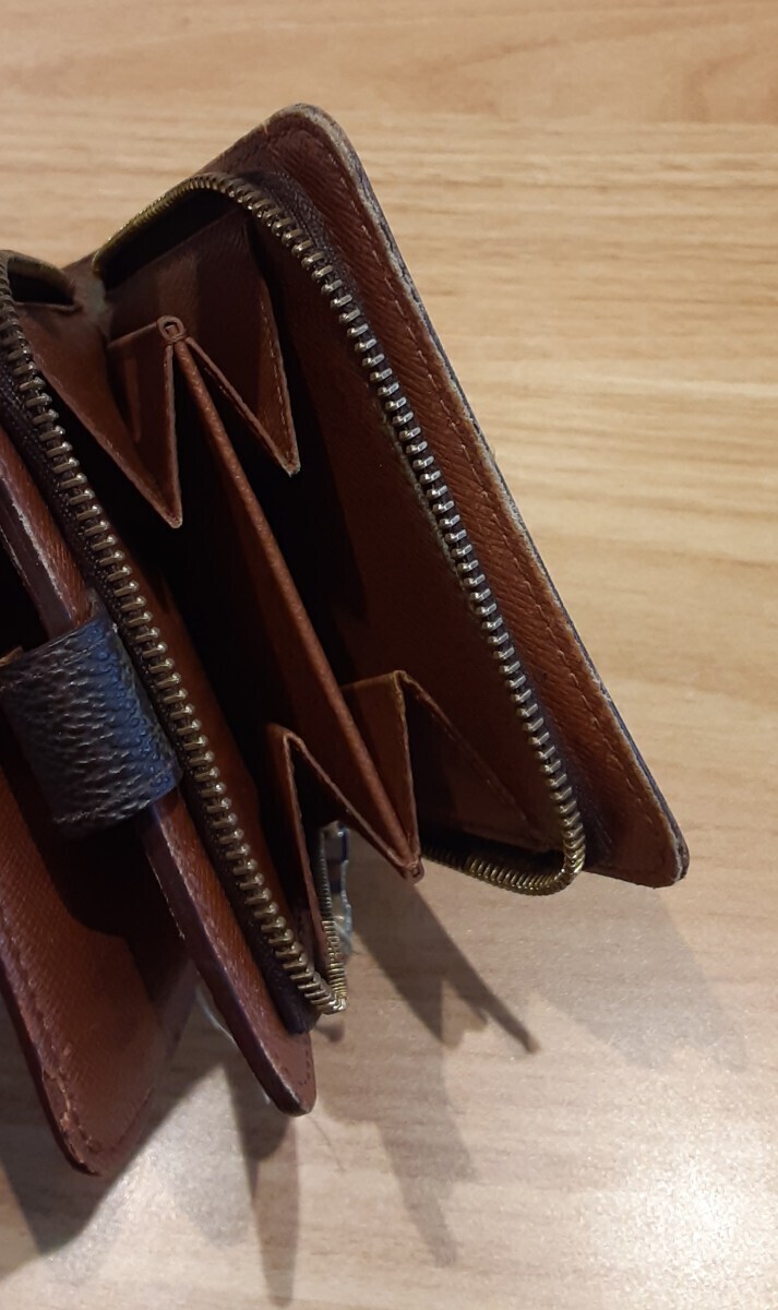 Louis Vuitton コンパクトジップ 財布 二つ折り ルイヴィトン モノグラム LV コレクション_画像4