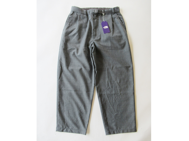 2024SS THE NORTH FACE PURPLE LABEL Polyester Wool Oxford Wide Tapered Field Pants 34 グレー/ナナミカノースフェイスパープルレーベル