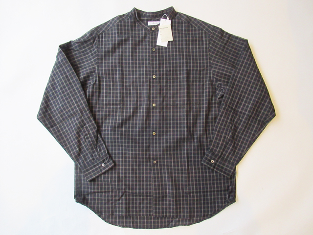 2024SS nanamica Band Collar Panama Plaid Shirt サイズL 2024SS nanamica Band Collar Panama Plaid Shirt サイズL