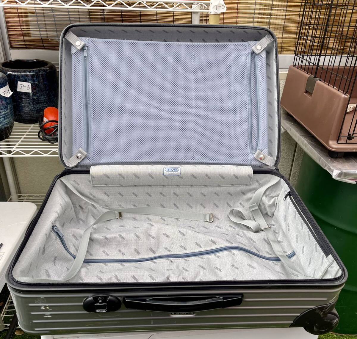 GWだよ！スーツケース RIMOWA サルサ 二輪モデル シルバー 縦約64㎝ 幅約42㎝ 厚み約24㎝ キャリー長さ約 42㎝ケー８の画像7