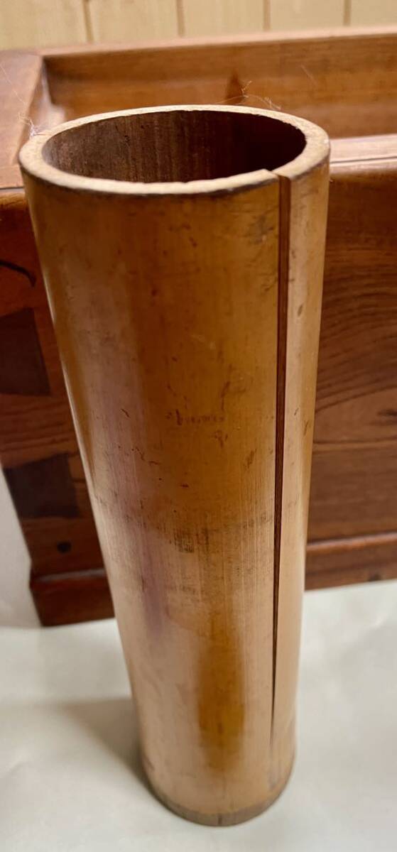 煙草盆 古民具 木製　一部金属製　灰アリ　幅約42㎝　奥行約23㎝　高さ約20㎝+8㎝　ウー8_画像8