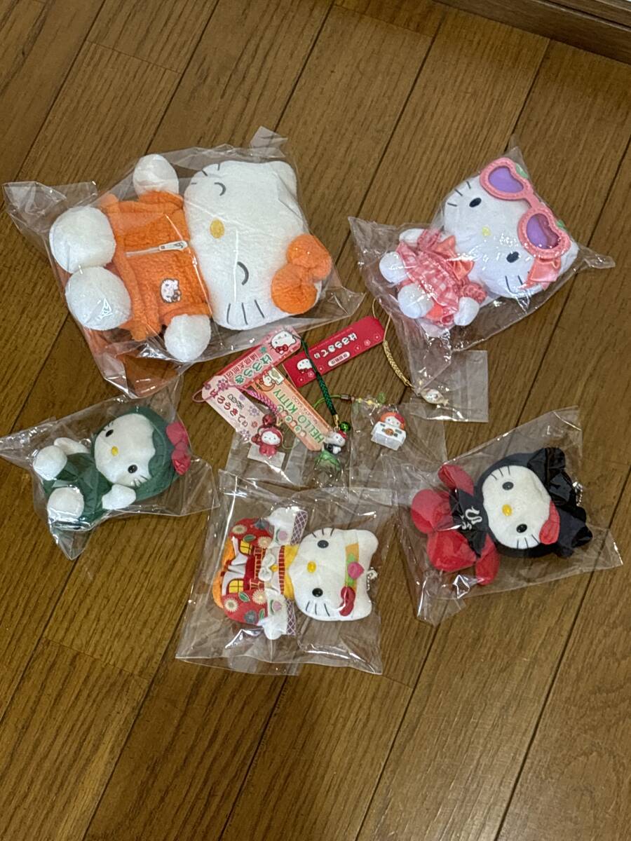  Hello Kitty - soft toy, mascot, netsuke, set sale 