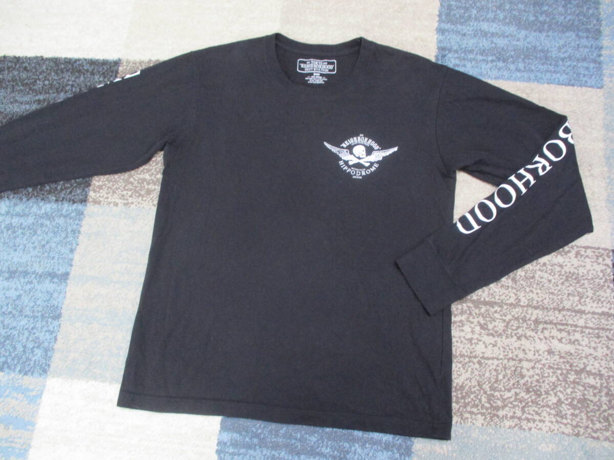 ★NEIGHBORHOOD*ネイバーフッド★HIPPODROME DECKER 黒長袖Tシャツ_画像1