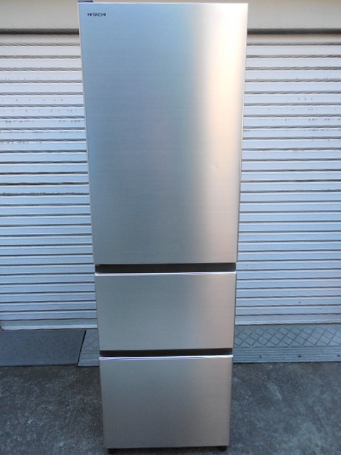 日立 315L・3ドア冷蔵庫・R-V32KVL (2020年製・シルバー色) / 動作確認・クリーニング済です サイズ・W54×D65.5×H173.5㎝_画像1