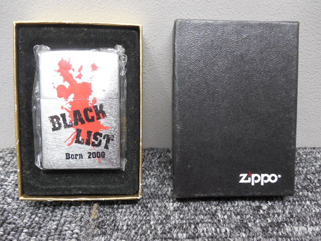 Zippo・ライター・ビンテージ・BLACK LIST・ブラックリスト・Born 2000 (未使用品) / 刻印 ・ D XVI・2000年頃_画像2