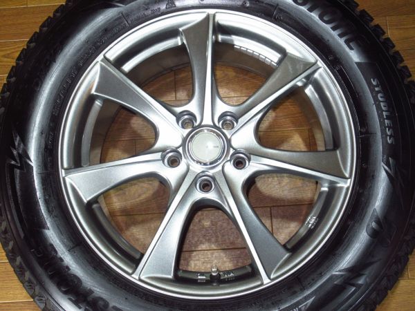 LEBEN BX 7J-17 off+45 pcd114.3/5H DM-V3 225/65R17 17インチアルミホイール+2022年製スタッドレスタイヤ4本 T32エクストレイル/CX-5/CX-8の画像3