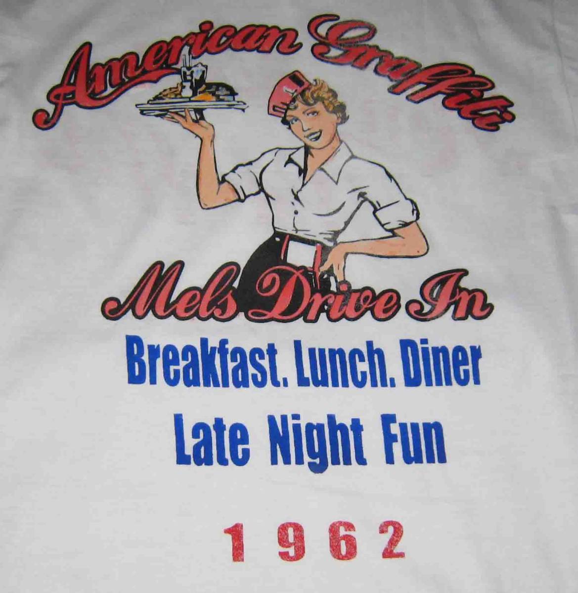 アメリカン・グラフィティ　American Graffiti　★　両面ペイント　Tシャツ　M・L・2L. 3L　の4サイズあり