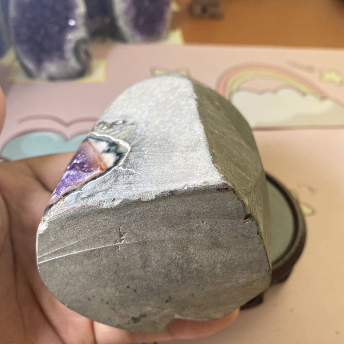 【極上】ウルグアイアメジストクラスター原石（幸運水晶）の画像9