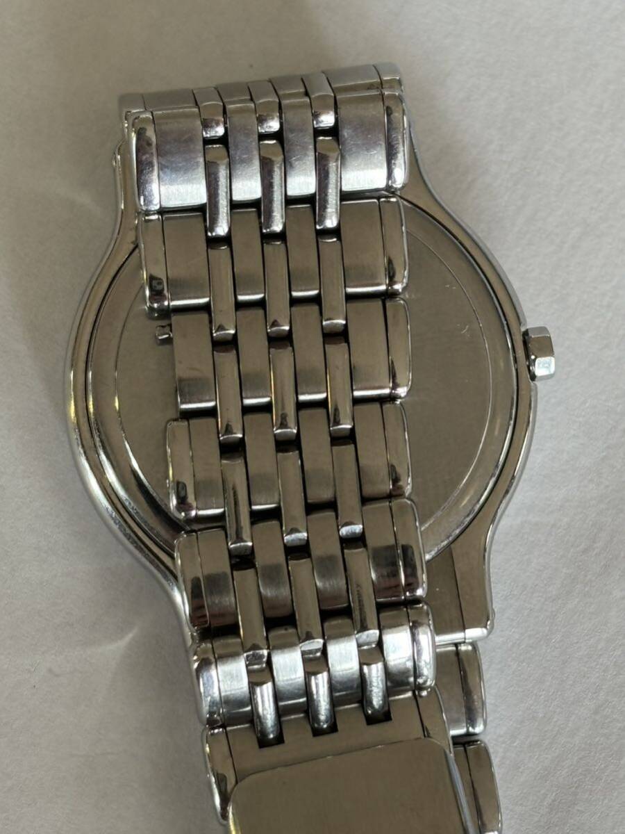 セイコー クレドール 9572-6000 QZ 黒文字盤 デイト コマ3付 2TLY メンズ腕時計 稼働品 ka
