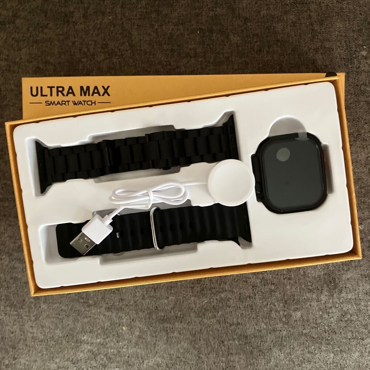 【即納】最新型 新品 スマートウォッチ HK9 ULTRA MAX 黒 2.19インチ 健康管理 音楽 スポーツ 防水 血中酸素 Android iPhone対応②の画像3