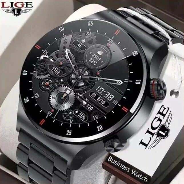 [1 jpy ~] newest new goods LIGE smart watch black black ECG Japanese Bluetooth telephone call business Android iPhone heart . blood pressure . number sleeping 