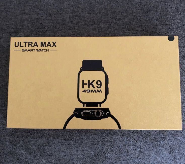 【即納】最新型 新品 スマートウォッチ HK9 ULTRA MAX 黒 2.19インチ 健康管理 音楽 スポーツ 防水 血中酸素 Android iPhone対応②の画像1