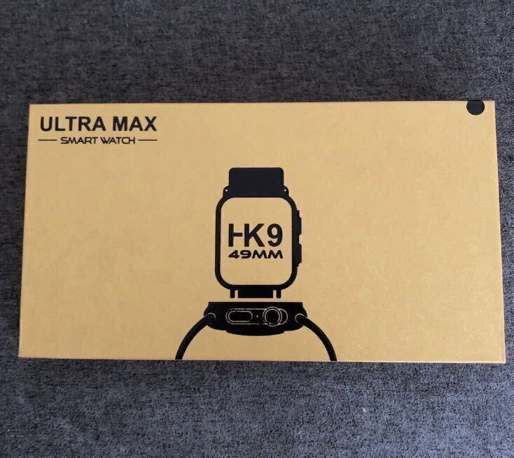 【数量限定】最新型 新品 スマートウォッチ HK9 ULTRA MAX ゴールド 2.19インチ 健康管理 音楽 スポーツ 防水 血中酸素 Android iPhone対応