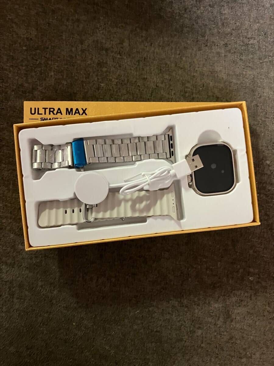【即納】最新型 新品 スマートウォッチ HK9 ULTRA MAX シルバー 2.19インチ 健康管理 音楽 スポーツ 防水 血中酸素 Android iPhone対応の画像2