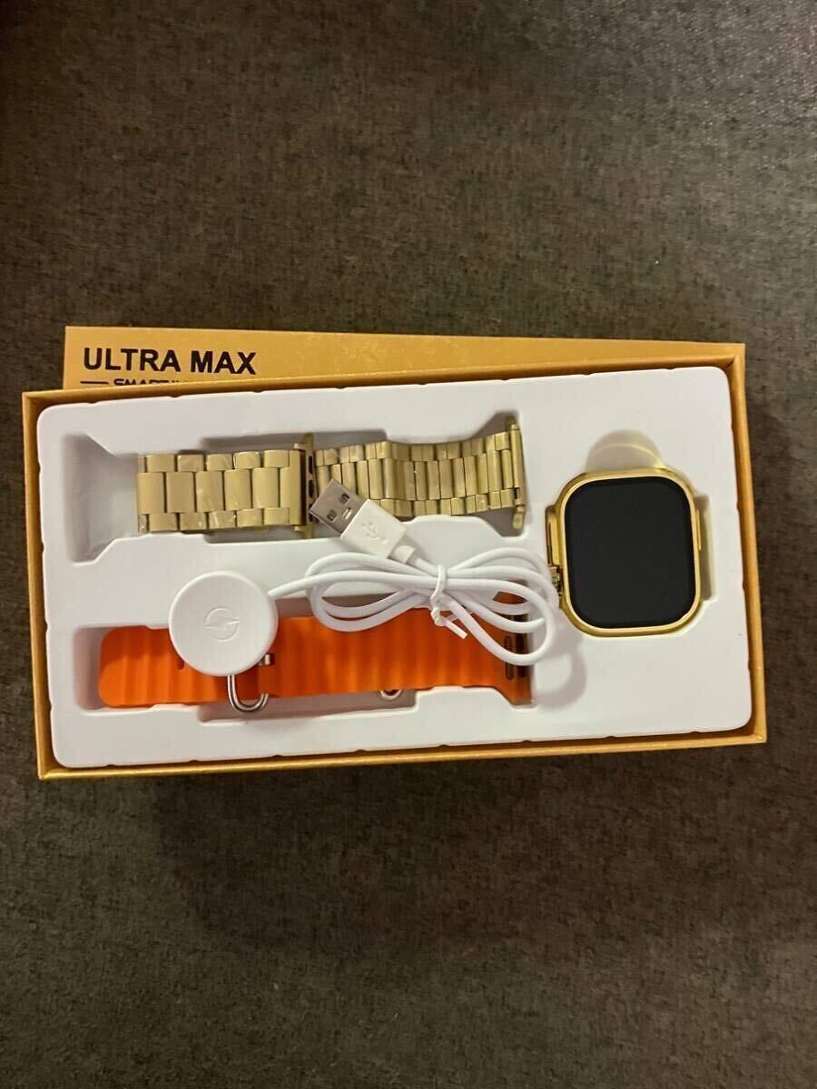 【即納】最新型 新品 スマートウォッチ HK9 ULTRA MAX ゴールド 2.19インチ 健康管理 音楽 スポーツ 防水 血中酸素 Android iPhone対応②の画像1