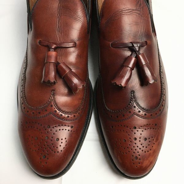 試着OK！Allen Edmonds/アレンエドモンズ【サイズ10AAA/26.0-27.0】Berwick　USA製/タッセルローファー/スリッポン/茶　Shoes　管NO.WZE-7_画像7