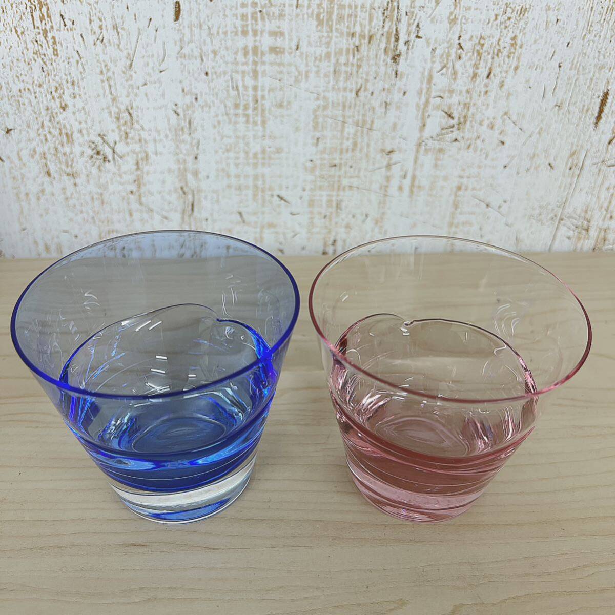 未使用 Sghr スガハラ ガラス Handmade Glassware ハンドメイド ペア グラス デュオ オールド Duo ロックグラス 箱付きの画像3