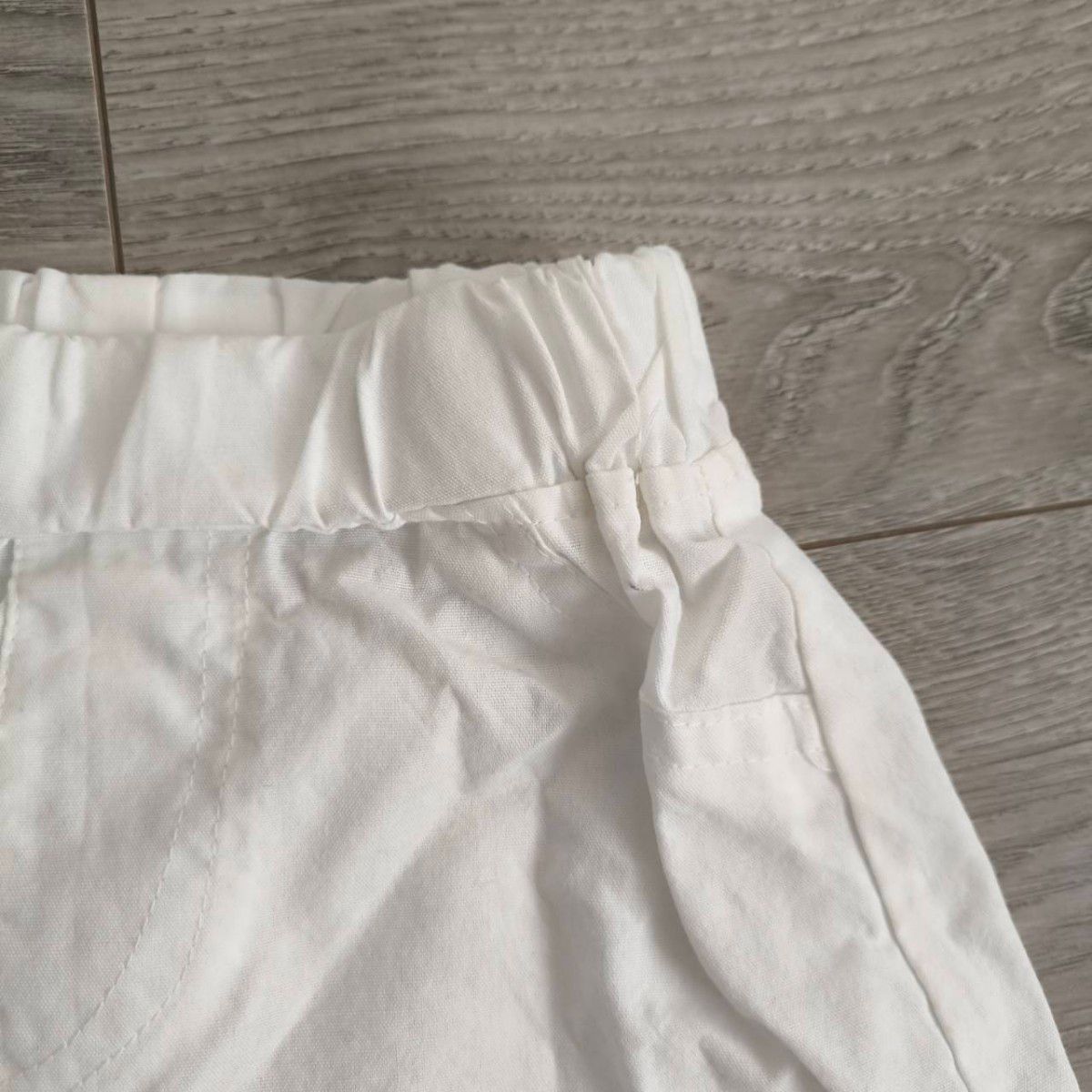  ショートパンツ 100 白 ホワイト キッズ キュロット 女の子 子供服 フリル 短パン 半ズボン