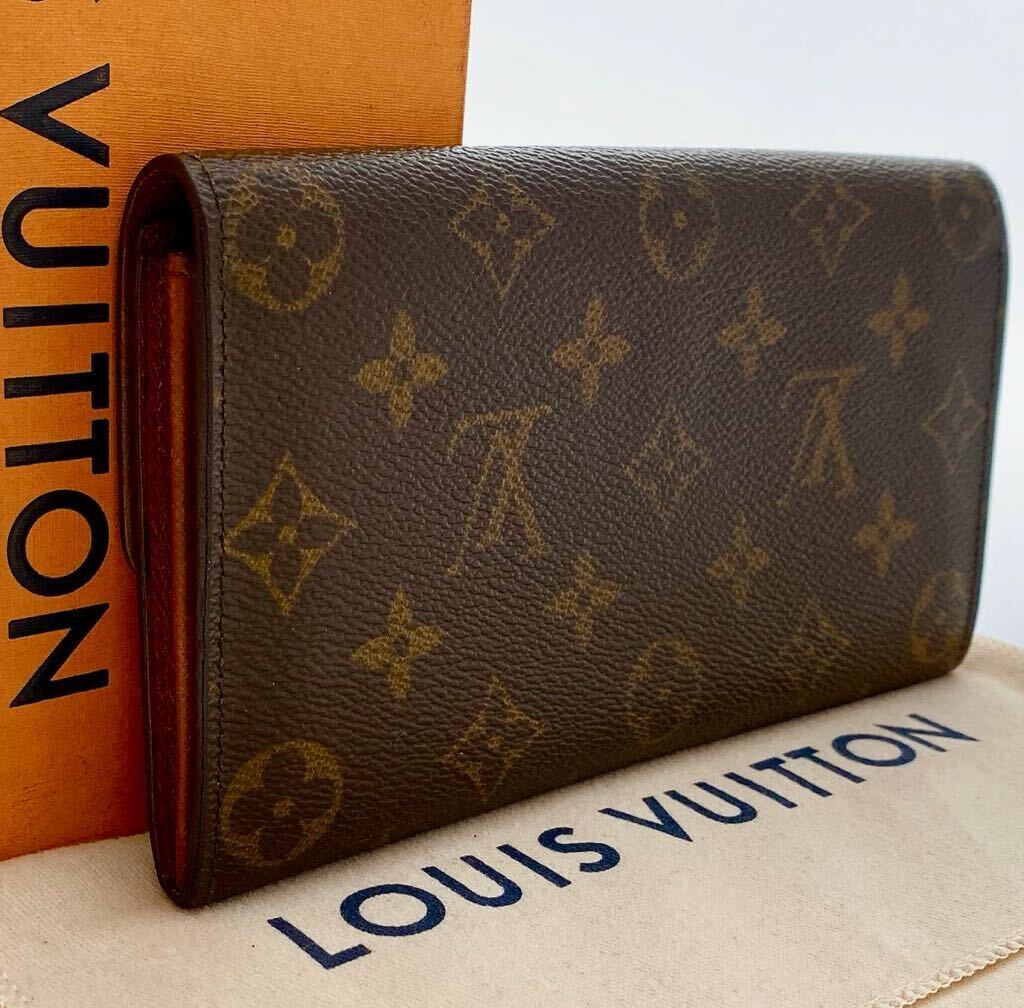 H0732【外観極美品】LOUIS VUITTON ルイ・ヴィトン ポルトフォイユ・サラ モノグラム 長財布 二つ折り財布 の画像2