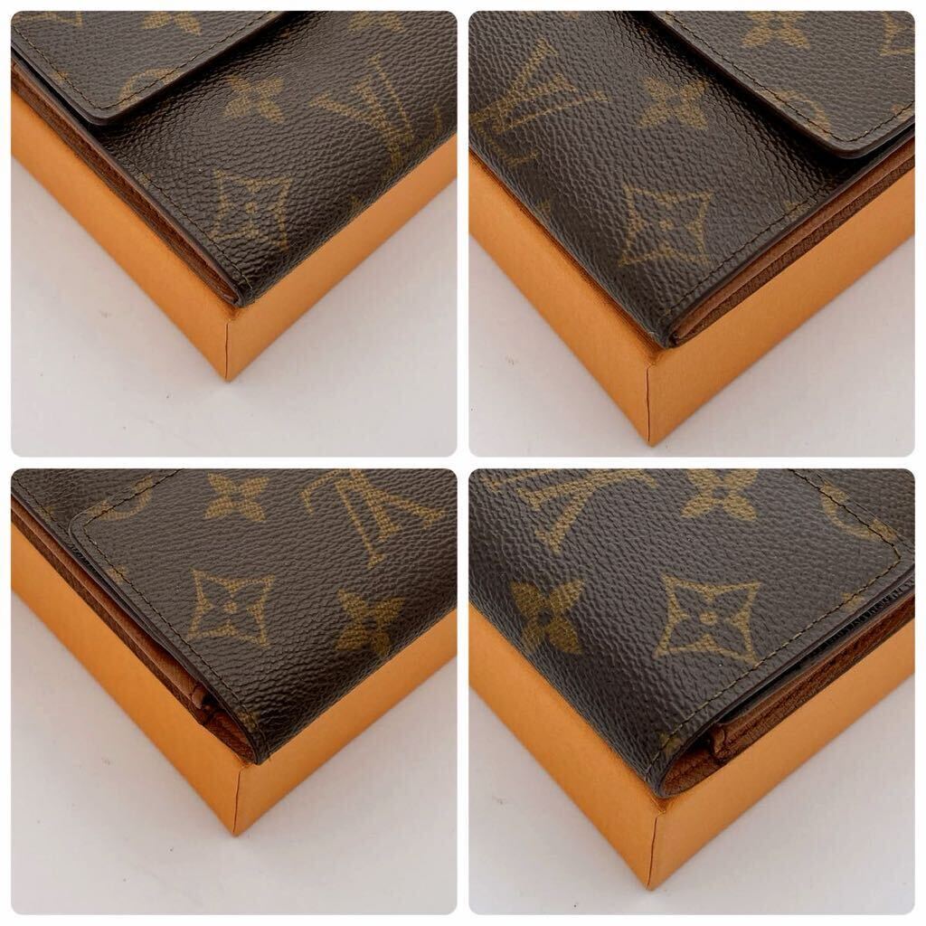 H0703【外観美品】LOUIS VUITTON ルイ・ヴィトン ポルトフォイユ・サラ　モノグラム 長財布 二つ折り財布　カード×2_画像9