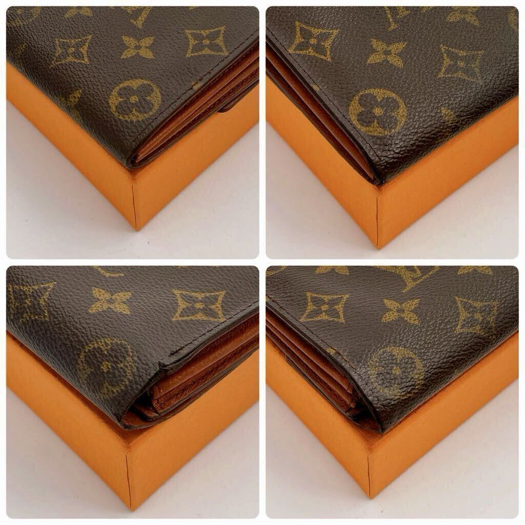 H0767【美品】LOUIS VUITTON ルイ・ヴィトン ポルトフォイユ・サラ　モノグラム 長財布 二つ折り財布　カード×2_画像9