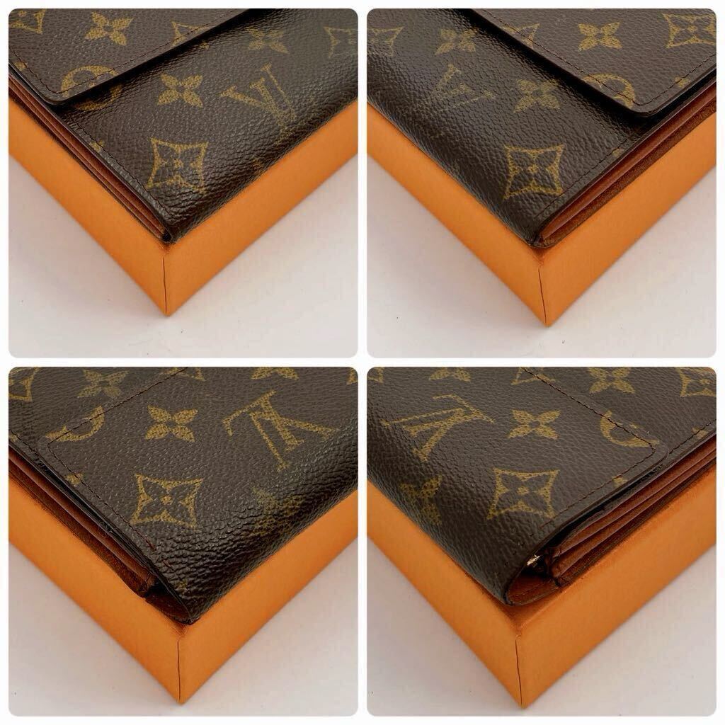 H0767【美品】LOUIS VUITTON ルイ・ヴィトン ポルトフォイユ・サラ　モノグラム 長財布 二つ折り財布　カード×2_画像10