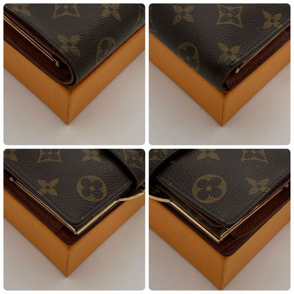 H770【ほぼ極美品】ルイヴィトンLOUIS VUITTON ヴィエノワ がま口折り財布 モノグラムウォレット メンズ レディース の画像10
