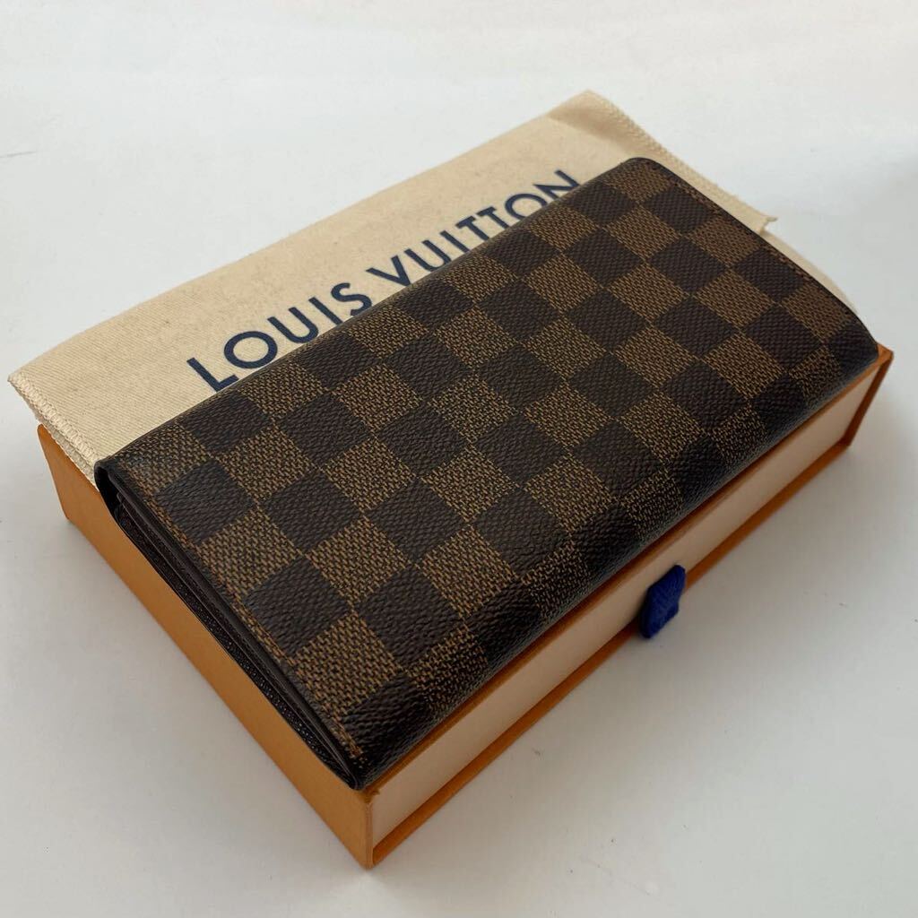 H800【ほぼ極美品】LOUIS VUITTON ルイヴィトン ポルトフォイユサラ N61734 ダミエ 二つ折り長財布 カード入れ×10の画像2