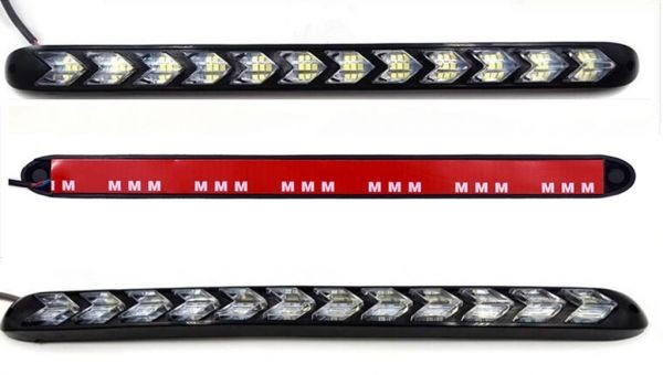 24V LED シーケンシャル ウインカー 流れるウインカー LEDデイライト 白/橙 ホワイト/アンバー 防水 DD125の画像4