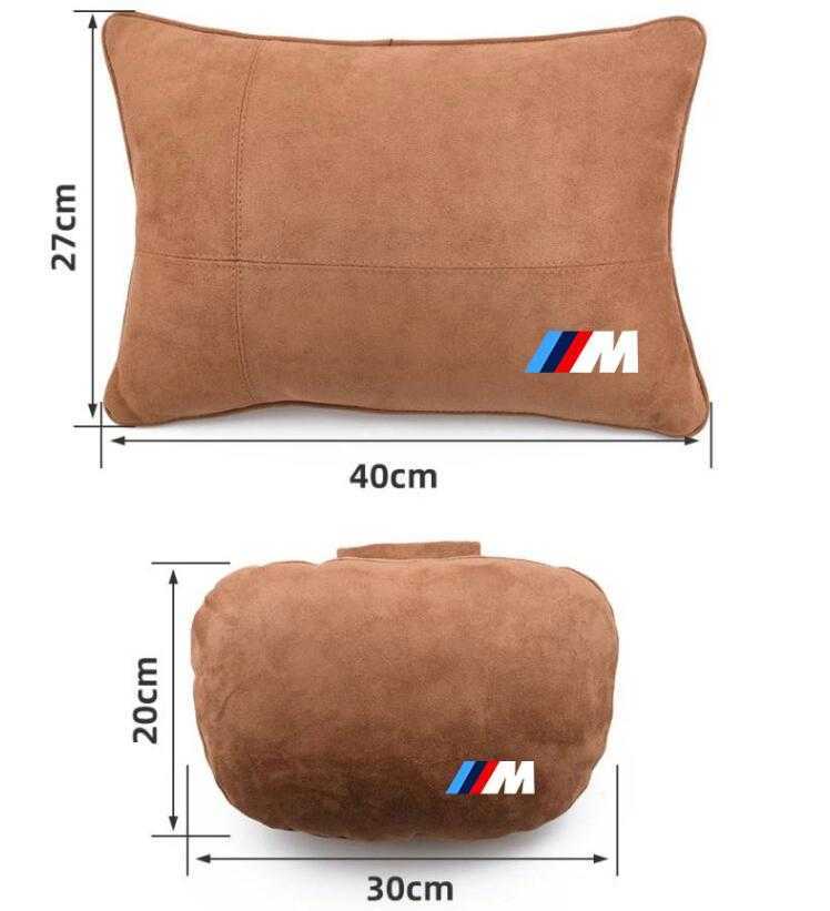 ★新品★BMW M★首枕 スエードネックパッド 腰クッション スエード 2Pセット★ブラック★_画像5