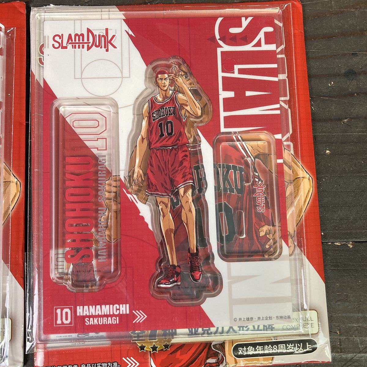 e2161 当時物 美品 レア slam dunk スラムダンク 桜木花道 グッズ まとめ アクスタ アクリルスタンド 缶バッジ ステッカー カードの画像4