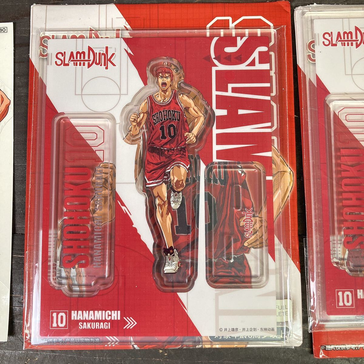 e2161 当時物 美品 レア slam dunk スラムダンク 桜木花道 グッズ まとめ アクスタ アクリルスタンド 缶バッジ ステッカー カードの画像3