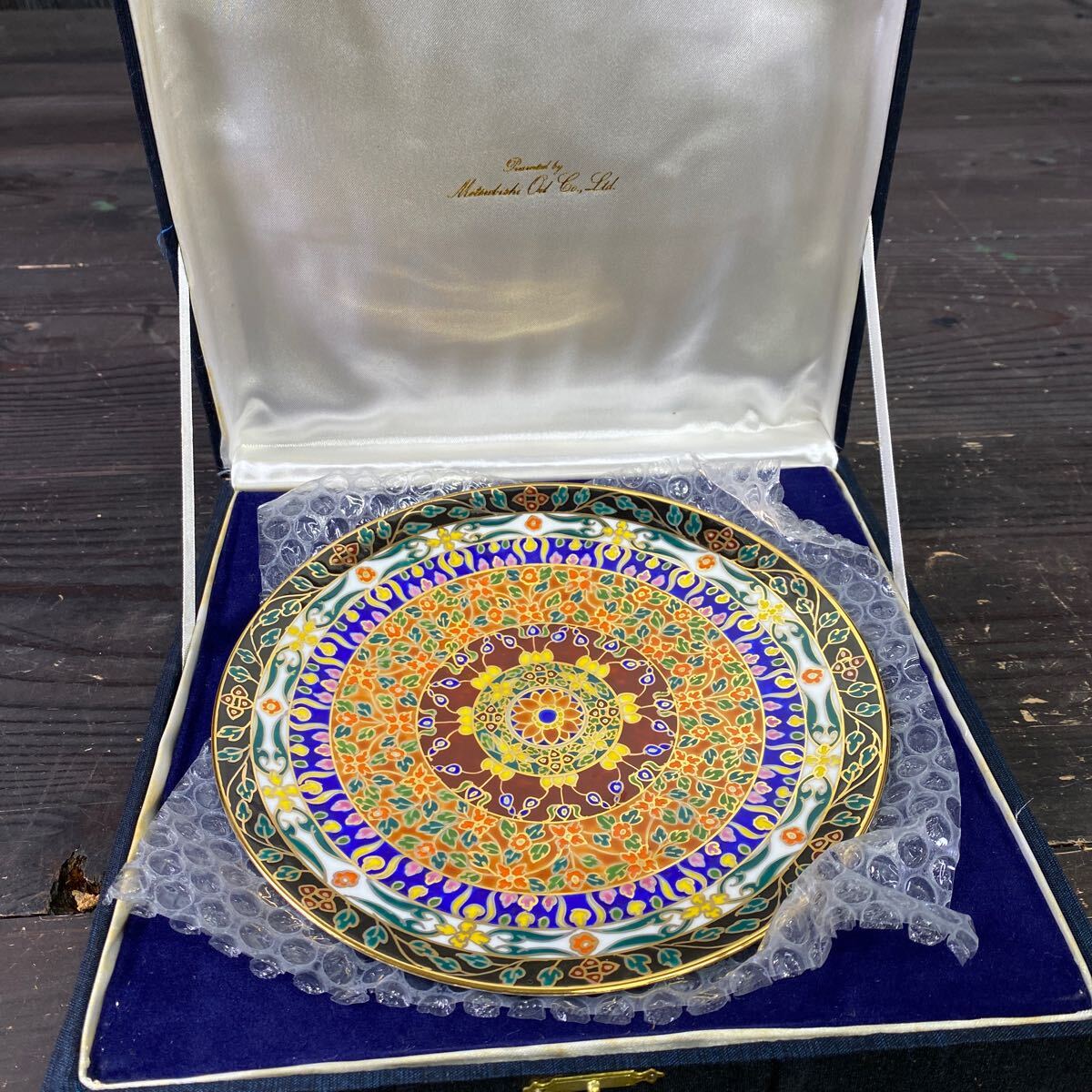 e3019 ベンジャロン陶器 中皿 プレート 飾り皿 タイ製の画像1