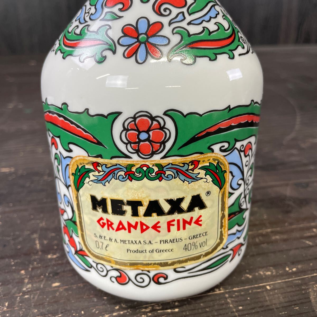 e4012 未開栓品 METAXA メタクサ グランド ファイン 700ml ブランデー 40度 並行輸品 箱付 古酒 陶器 ギリシャ の画像2