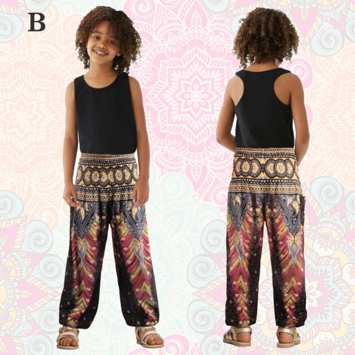  postage 0 Kids Dance Aladdin pants 105-115cm[A pattern -M] sarouel pants girls yoga ethnic Harley m pants hip-hop cy262