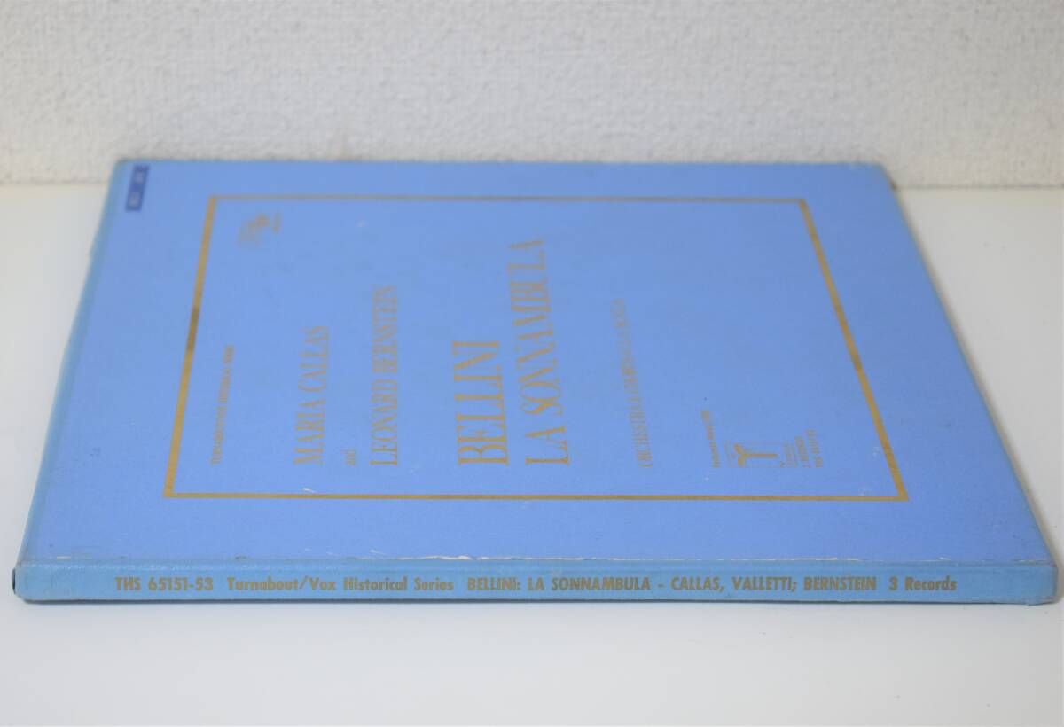 米THS マリア・カラス ベッリーニ「夢遊病の女」LA SONNAMBULA 1955年3月 レナード・バーンスタイン/ラ・スカラ 3LPBOXの画像3