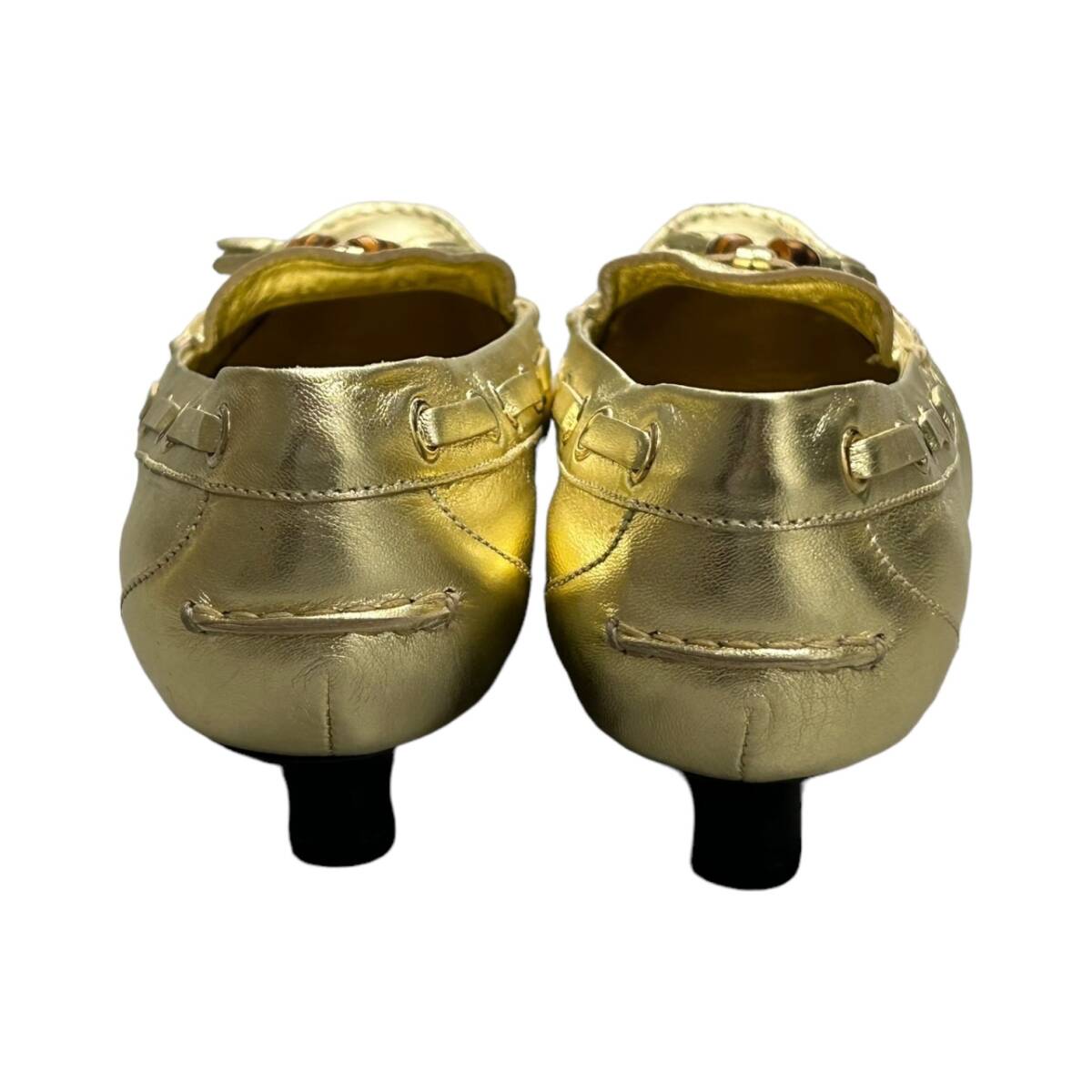 GUCCI グッチ タッセルパンプス ゴールド系 レディース シューズ 靴 ヒール サイズ23.5cm 【中古】_画像4