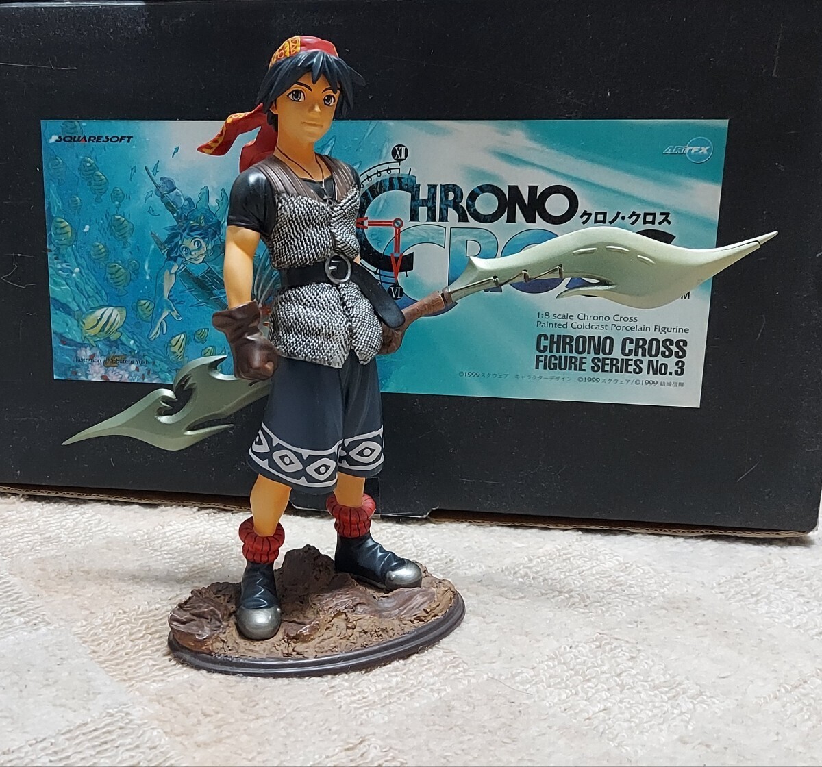  Chrono * Cross figure series No.3 cell ju start chu- Kotobukiya . shop ARTFX Chrono Cross spear . with defect 