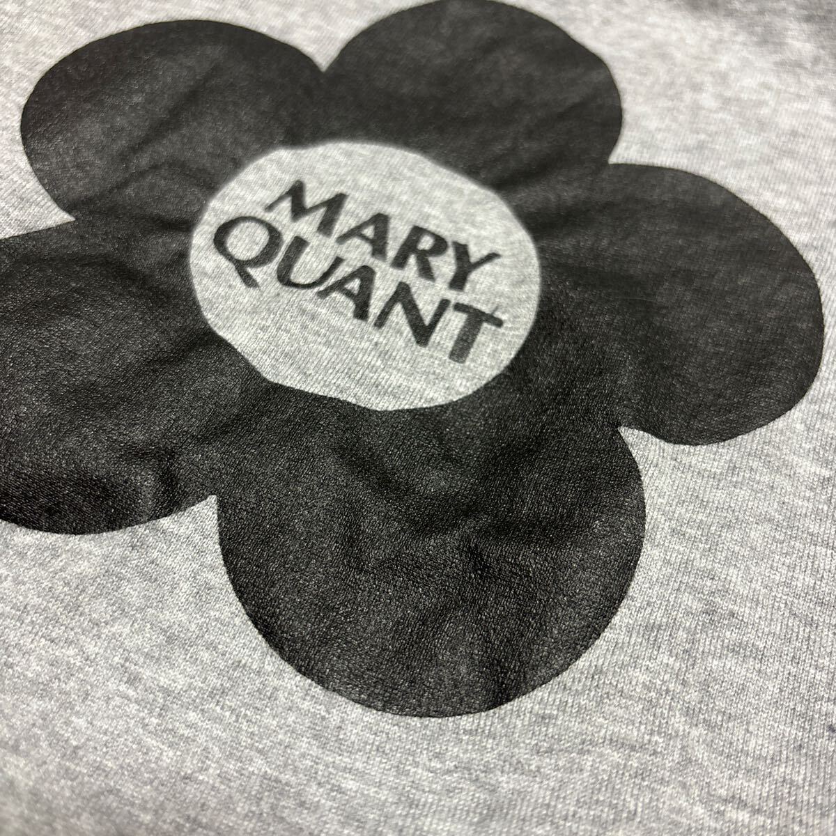 匿名配送 送料無料 MARY QUANT マリークワント Tシャツ キッズ ガールズ 150 半袖 グレー バックプリント 花柄 クロップド トップス 古着_画像5