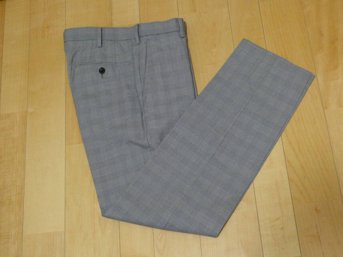 21.UNIQLO ユニクロ メンズスラックス ドライスタイルアップノータックパンツ W76cm 321-125703 未使用品_画像1