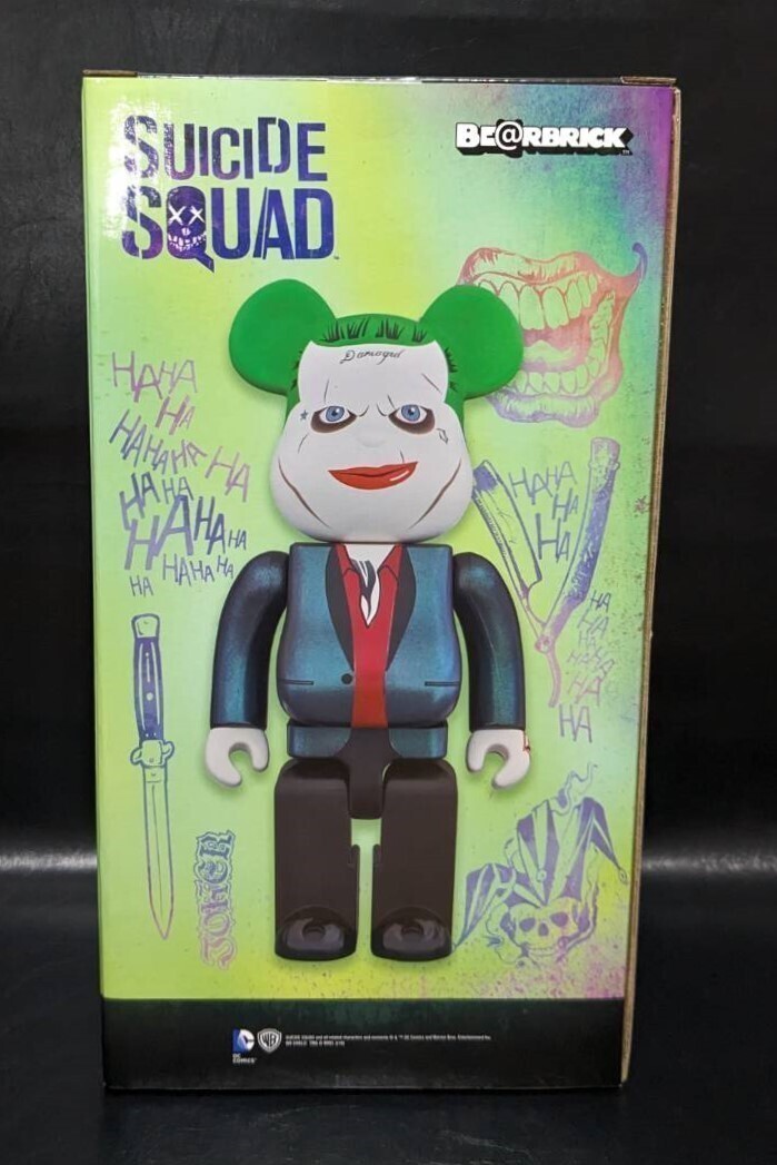 現品のみ BE@RBRICK ベアブリック SUICIDE SQUAD JOKER スーサイドスクワッド ジョーカー 400% MEDICOM TOY D2311304_画像1